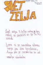 Nikolina Prijević, Sarah Merkelj 1, 5.r., Svet želja